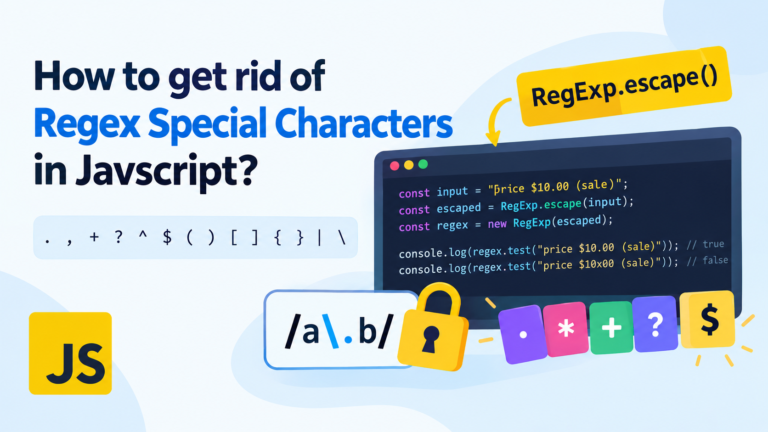 How to get rid of Regex Special Characters in Javscript?