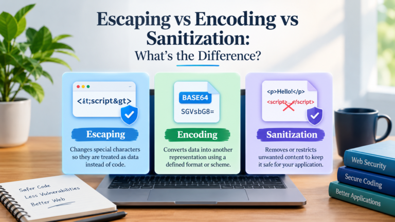 Escaping vs Encoding vs Sanitization What’s the Difference