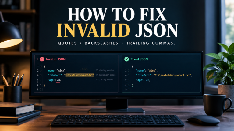 How to Avoid Quotes, Backslashes and Trailing Commas (Invalid JSON)