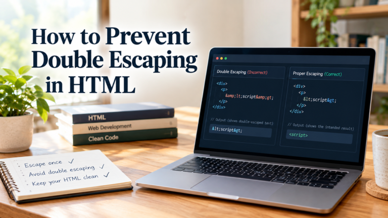 How to Prevent Double Escaping in HTML