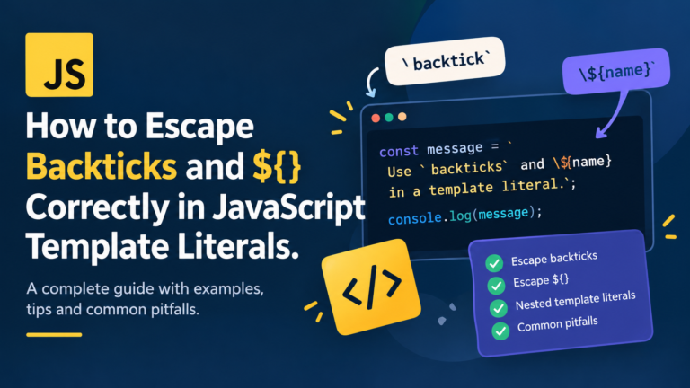 JavaScript Template Literals Guide