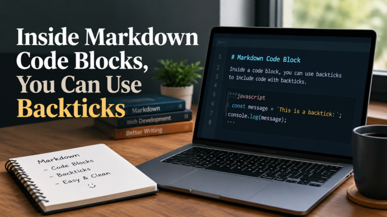 Markdown Code Blocks at Work