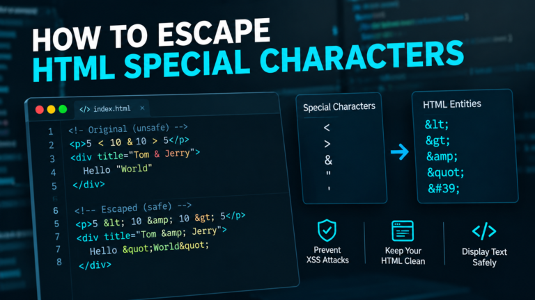 The easiest way to make surrenders or - seem like normal text in HTML.